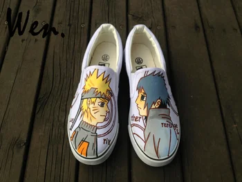 Wen Canvas Skateboarding Shoes Design Custom Anime Naruto Sasuke Hand Painted Shoes Unisex Slip On White Breathable Sneakers
Wen Canvas Skateboarding Shoes Design Custom Anime Naruto Sasuke Hand Painted Shoes Unisex Slip On White Breathable Sneakers