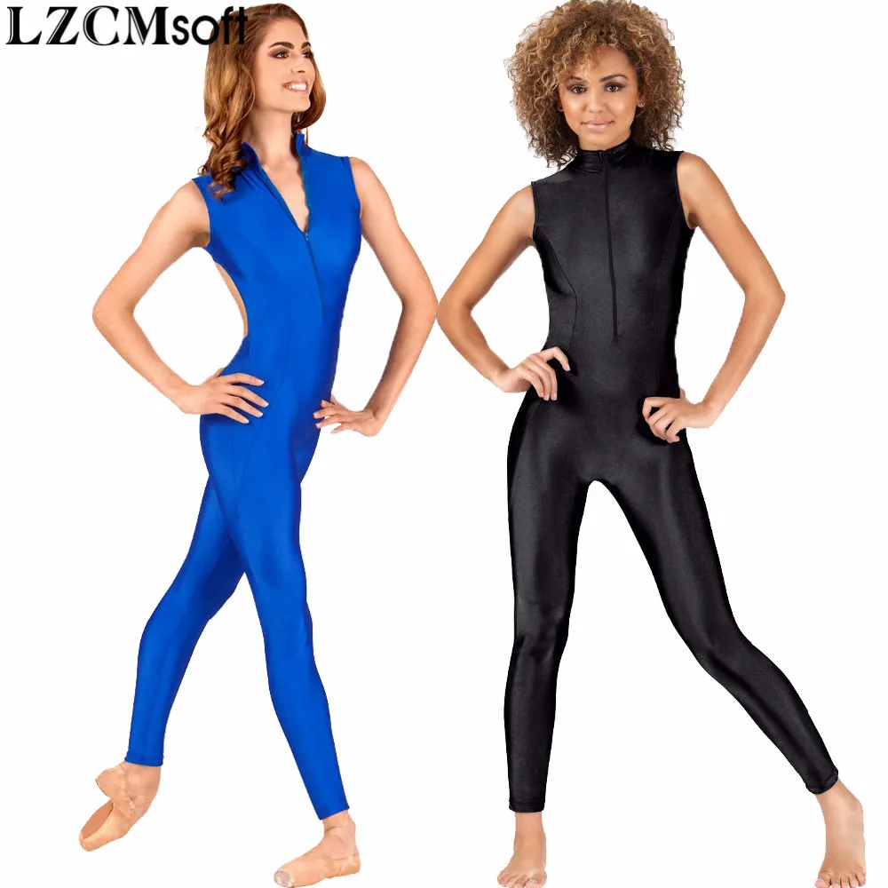 LZCMsoft Front Zip Women Sleeveless Unitards Princess Spandex Lycra Tank Dance Unitard Full BodySuit Backless Gymnastics Catsuit
LZCMsoft Front Zip Women Sleeveless Unitards Princess Spandex Lycra Tank Dance Unitard Full BodySuit Backless Gymnastics Catsuit