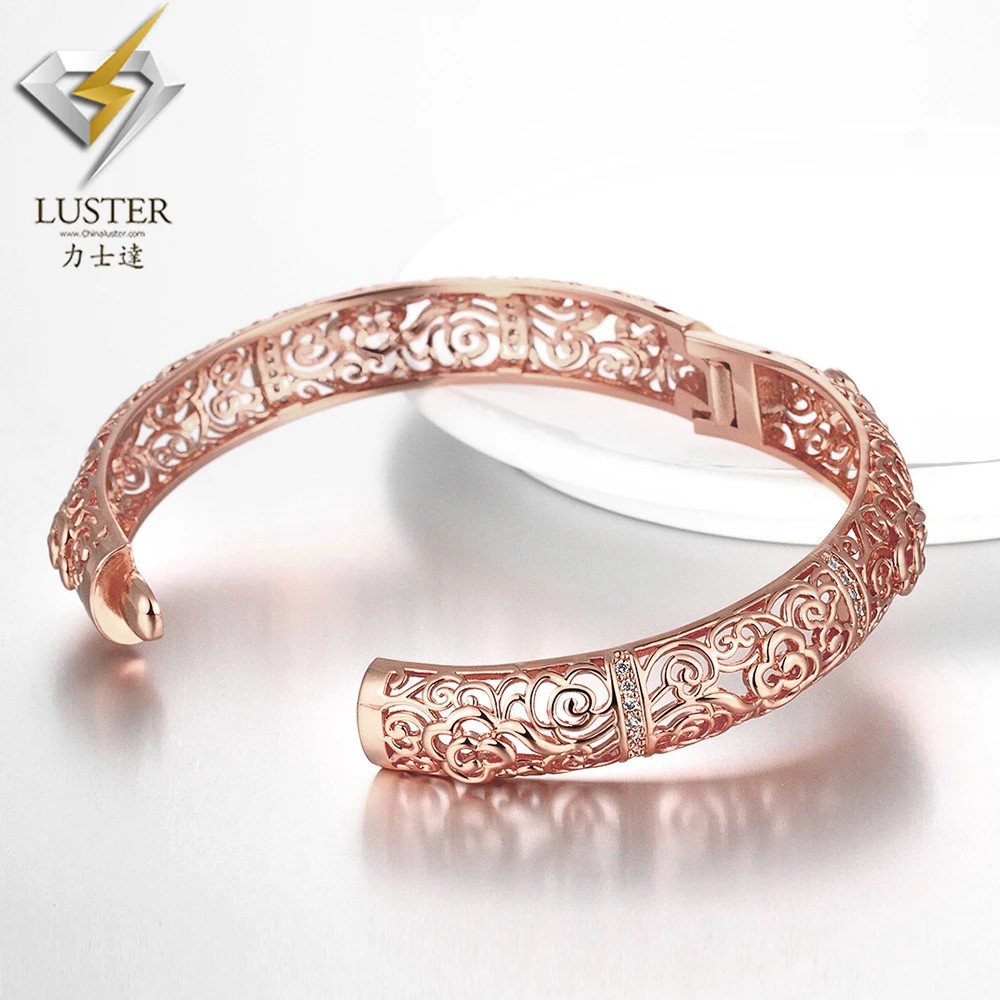 K gold zircon noble pattern gold female bracelet13