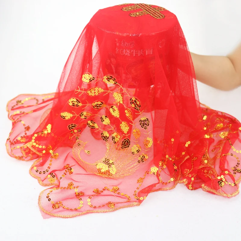 Women Lady Flora Transparent Red Bonnet Bridal Props Veil Chinese Embroidery Phoenix Sequined Head-wear Wedding
Women Lady Flora Transparent Red Bonnet Bridal Props Veil Chinese Embroidery Phoenix Sequined Head-wear Wedding
