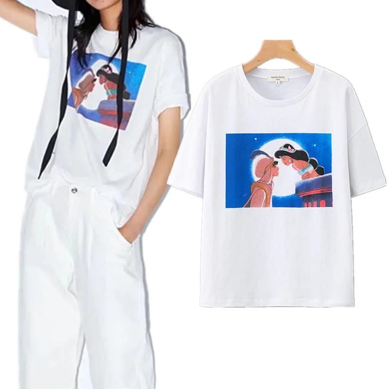 T Shirt Women Clothes 2019 Summer Cotton Print Cartton Clothes Aladdin Regular tops Graphic Shirt Tees Streetwear Plus Size
T Shirt Women Clothes 2019 Summer Cotton Print Cartton Clothes Aladdin Regular tops Graphic Shirt Tees Streetwear Plus Size