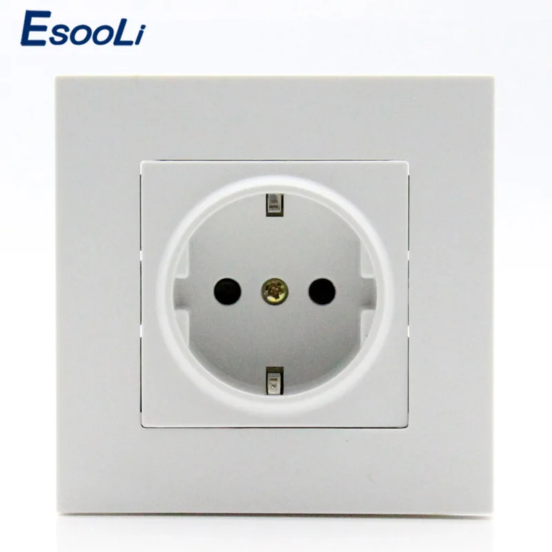 Esooli Manufacturer New Arrival EU Standard Power Wall Socket, White Plastic, AC 110~250V 16A Wall Power Socket Electric
Esooli Manufacturer New Arrival EU Standard Power Wall Socket, White Plastic, AC 110~250V 16A Wall Power Socket Electric