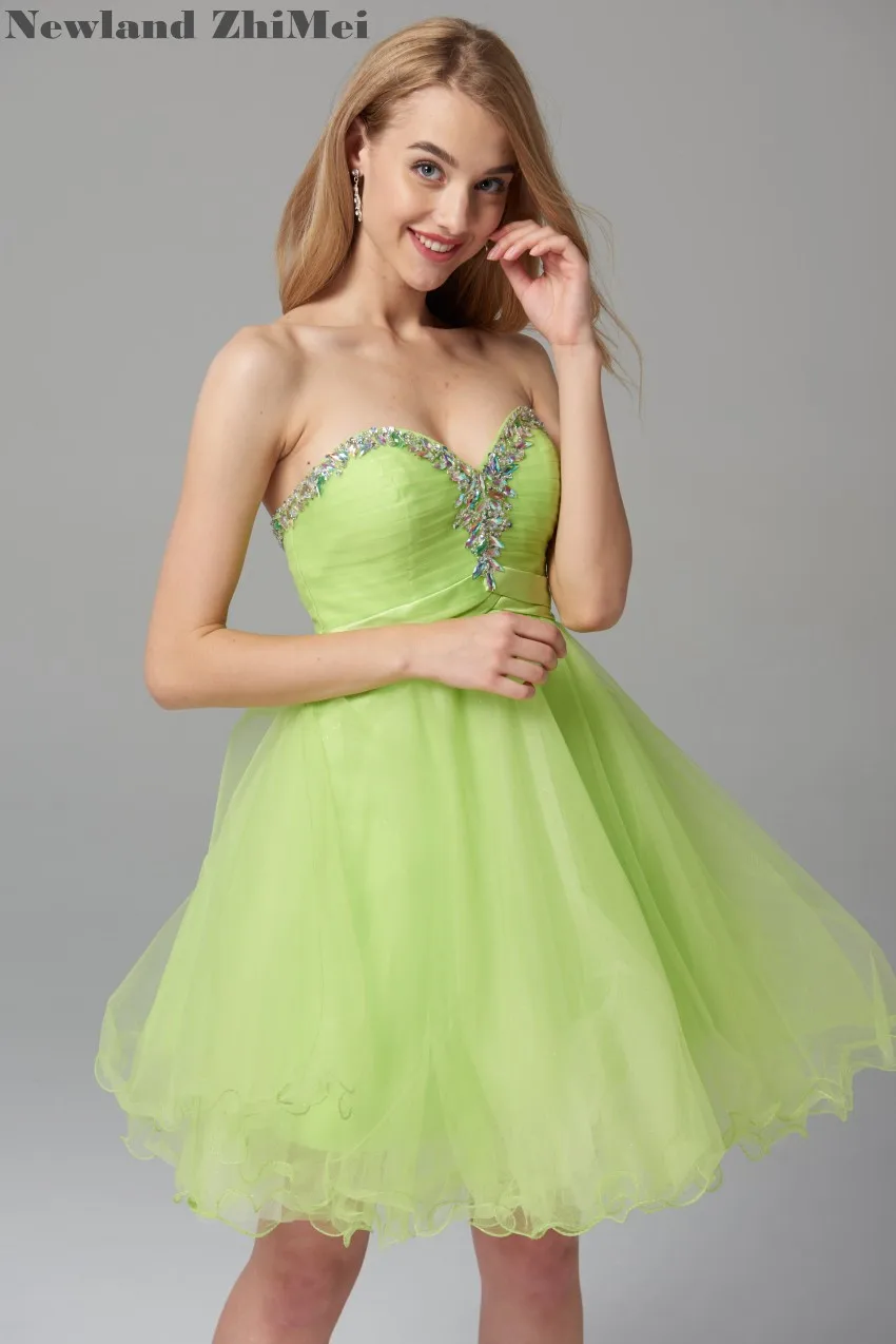 Sexy Ball Gown Cocktail Dress 2018 New Arrival Sweetheart Tulle Crystal Homecoming Graduation Dress vestido coctel
Sexy Ball Gown Cocktail Dress 2018 New Arrival Sweetheart Tulle Crystal Homecoming Graduation Dress vestido coctel