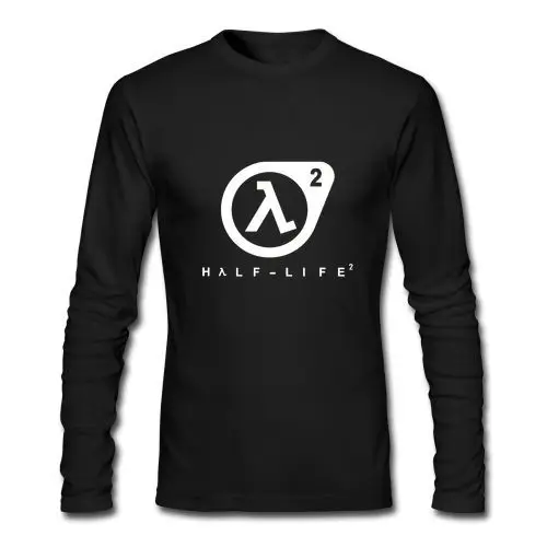 Новый Half Life 2 логотип с длинным рукавом черная футболка Размеры XS-2XL | Мужская