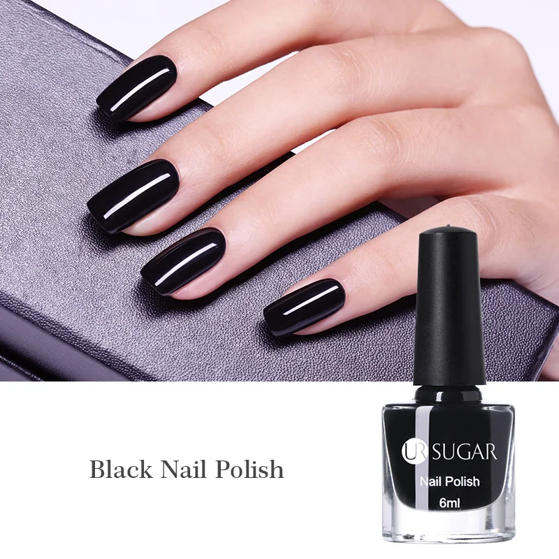 UR SUGAR 6ml Black Candy Nail Color Nail Polish Fast Dry Nail Art Varnish Long Lasting Base Color Manicure DIY Design
UR SUGAR 6ml Black Candy Nail Color Nail Polish Fast Dry Nail Art Varnish Long Lasting Base Color Manicure DIY Design