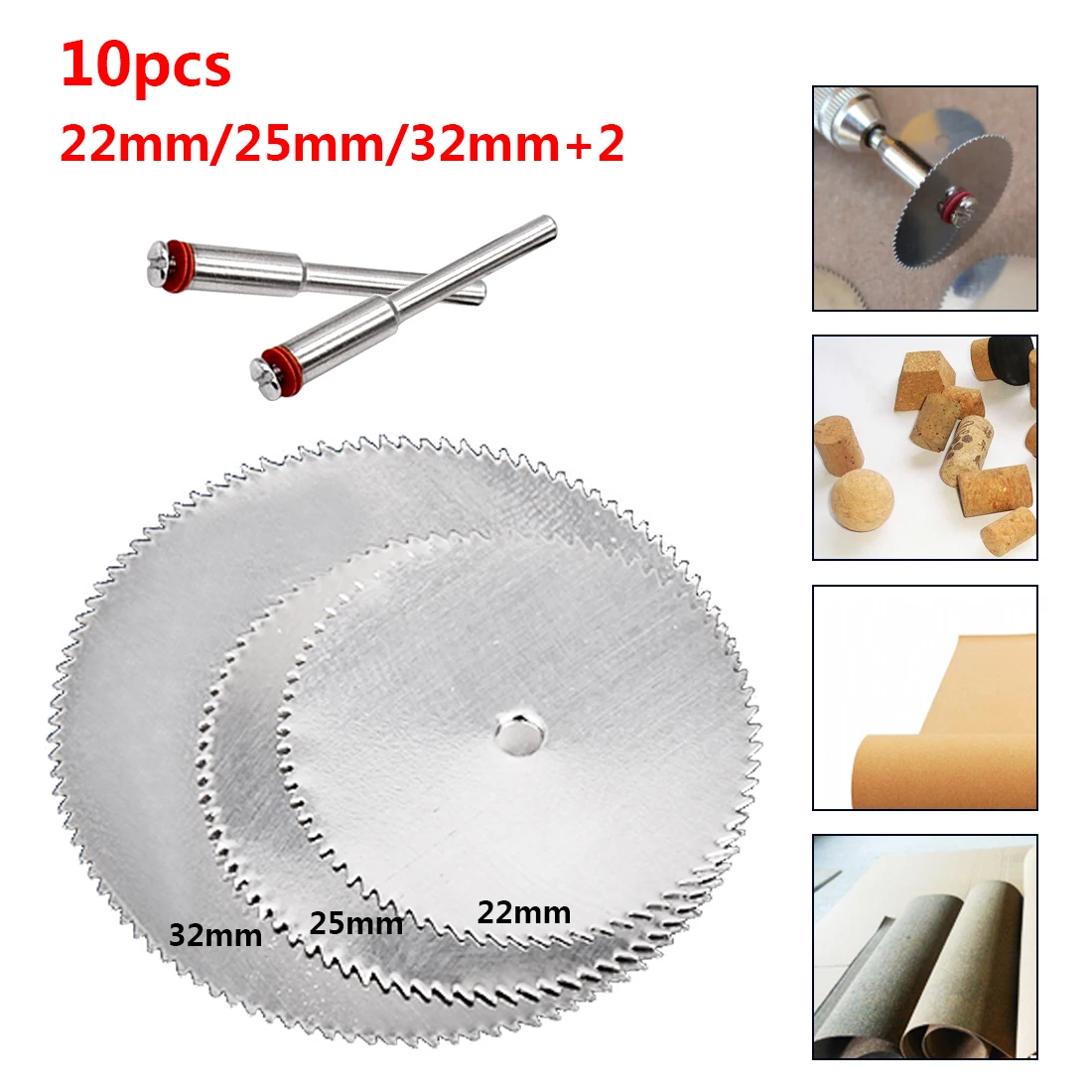 10pcs 22/25/32mm Abrasive Tool Mini Drill Rotary Tool Cutting Disc Reinforced Cut Off Wheel with 2pcs 3.17mm Mandrels
10pcs 22/25/32mm Abrasive Tool Mini Drill Rotary Tool Cutting Disc Reinforced Cut Off Wheel with 2pcs 3.17mm Mandrels