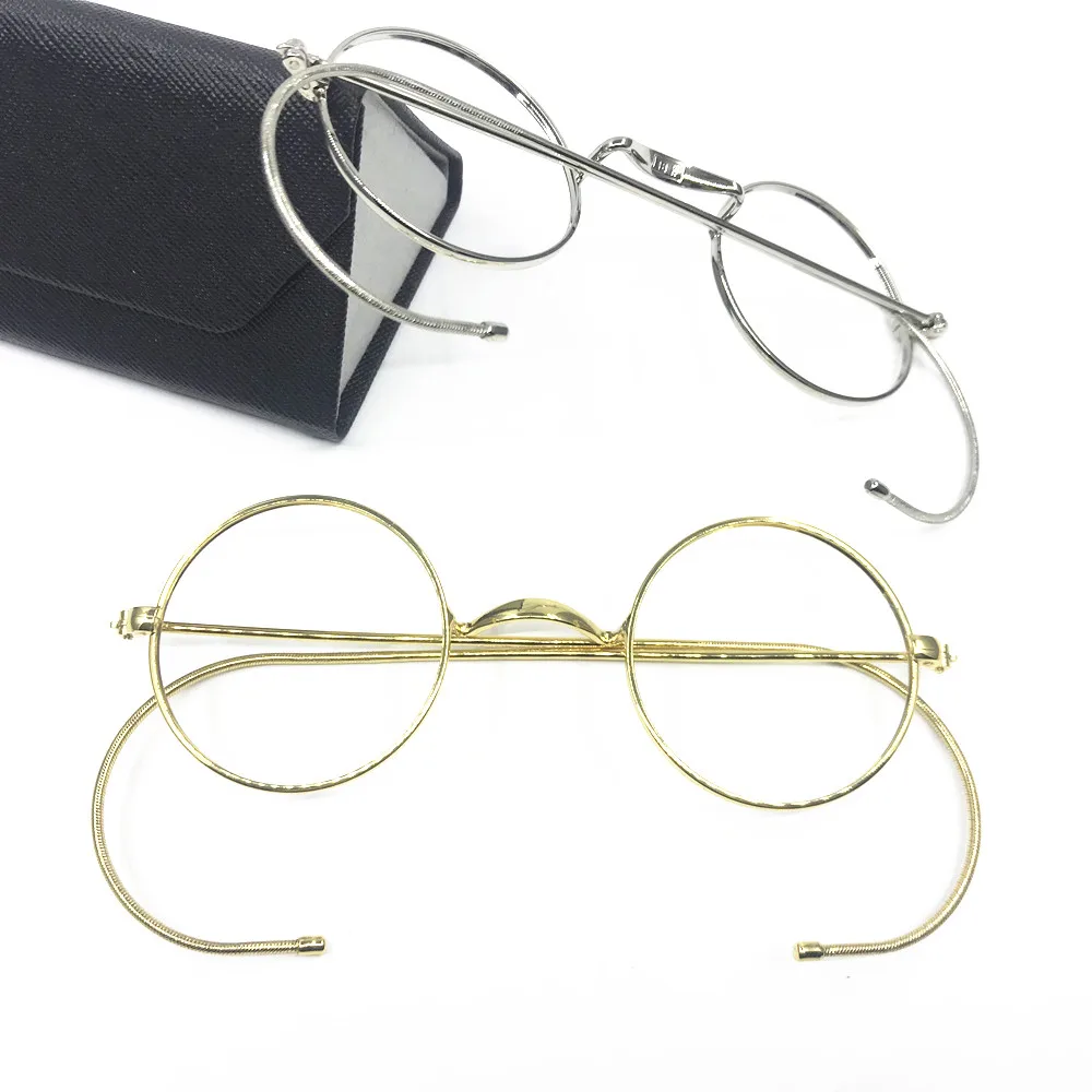 Vintage Antique Round Wire Rim Eyeglass Frames Full Rim Ear Hooks Myopia Rx able Glasses Brand New Good Quality
Vintage Antique Round Wire Rim Eyeglass Frames Full Rim Ear Hooks Myopia Rx able Glasses Brand New Good Quality