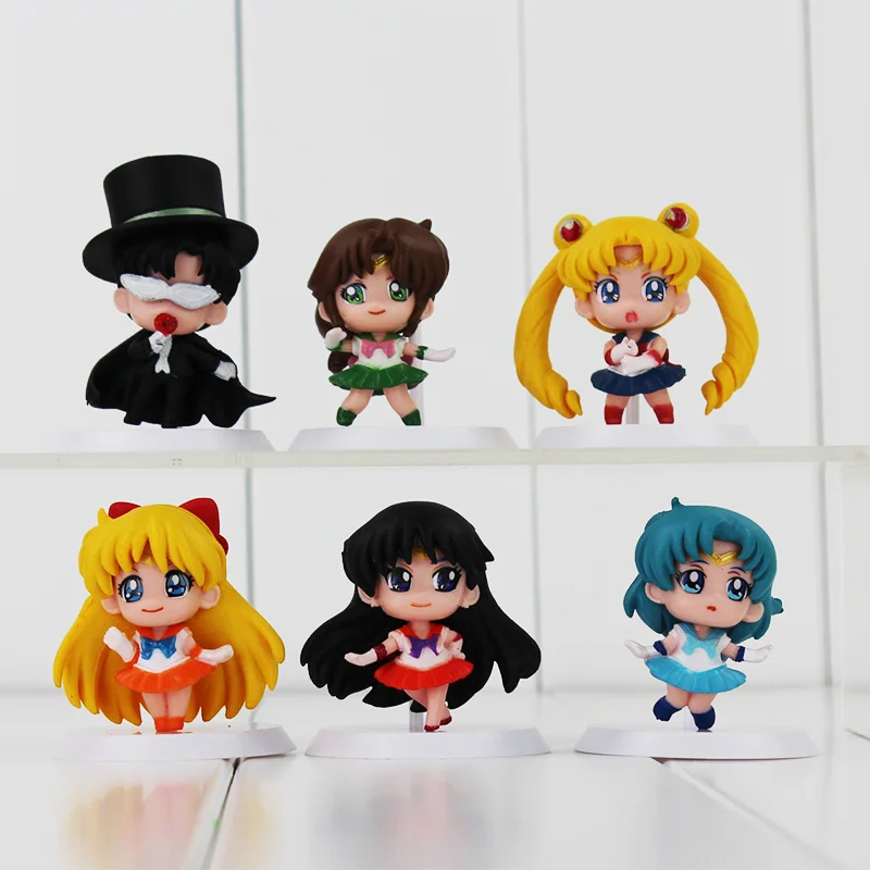 6pcs/lot Sailor Moon Canina Naruto One Piece Seiya Digimon PVC Figures Doll Model Toys Children Toy Gifts 4.5-5.5cm
6pcs/lot Sailor Moon Canina Naruto One Piece Seiya Digimon PVC Figures Doll Model Toys Children Toy Gifts 4.5-5.5cm