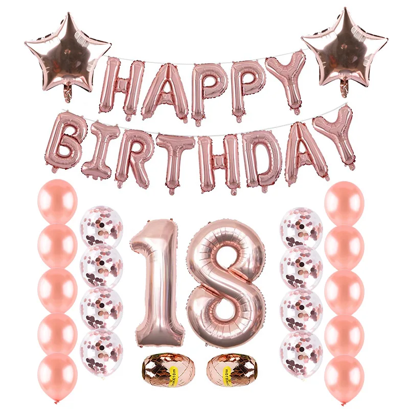 Happy Birthday Party Rose Gold Air Balloons decoration Wedding Anniversary Party Supplies Birt
Happy Birthday Party Rose Gold Air Balloons decoration Wedding Anniversary Party Supplies Birt