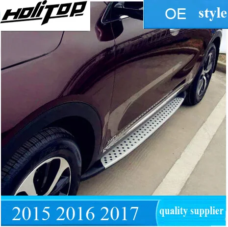 Hot strong side step nerf bar running boards for KIA Sorento 2015-2017,powerful enough,can stand 5 persons,expensive but good
Hot strong side step nerf bar running boards for KIA Sorento 2015-2017,powerful enough,can stand 5 persons,expensive but good