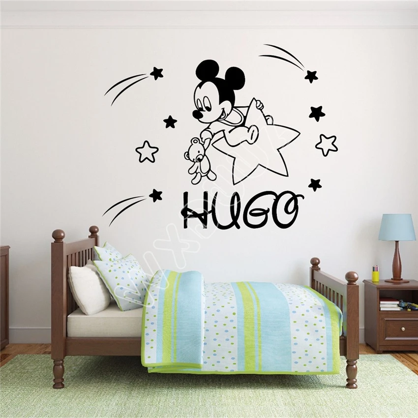 WXDUUZ Custom Name Mickey Mouse Wall Decal Decor For Kids Childs living room space Vinyl Wall Sticker Home Decor B378
WXDUUZ Custom Name Mickey Mouse Wall Decal Decor For Kids Childs living room space Vinyl Wall Sticker Home Decor B378