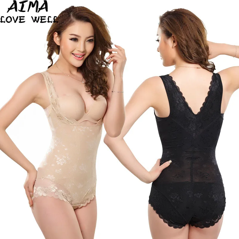 Сексуальные Женщины Body Shaper Full Корсет Для Похудения Боди Кружева Тонкий Underwear