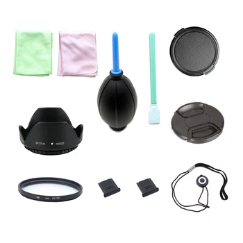 11 in1 49 52 55 58 62 67 72 77 82mm UV filter + 2cap cover + lens cap line + lens hood + 2 hot shoe + 2clothes + CCD+ Air Blowe
11 in1 49 52 55 58 62 67 72 77 82mm UV filter + 2cap cover + lens cap line + lens hood + 2 hot shoe + 2clothes + CCD+ Air Blowe