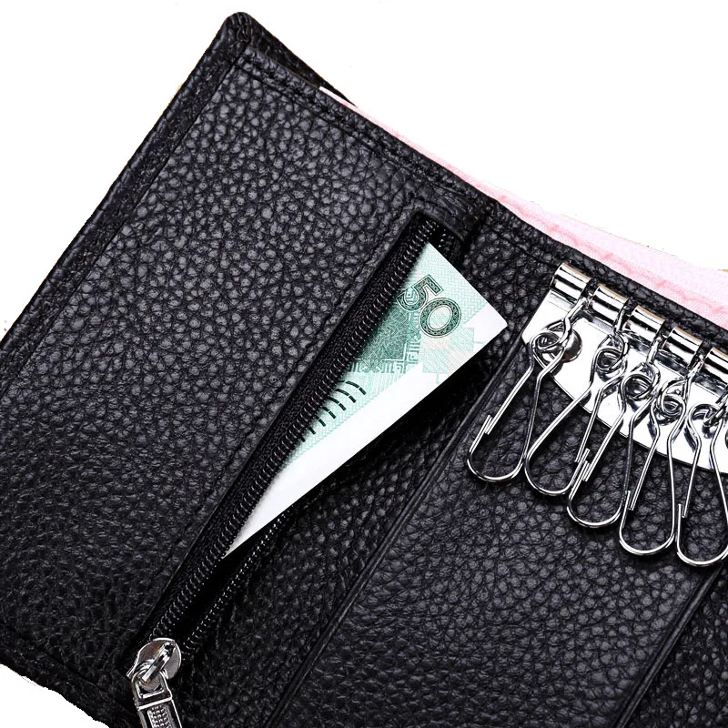 Genuine Leather Key Holder Man Key Wallet Keychain Covers Housekeeper Multifunction Card Bag HOOJUEDS
Genuine Leather Key Holder Man Key Wallet Keychain Covers Housekeeper Multifunction Card Bag HOOJUEDS