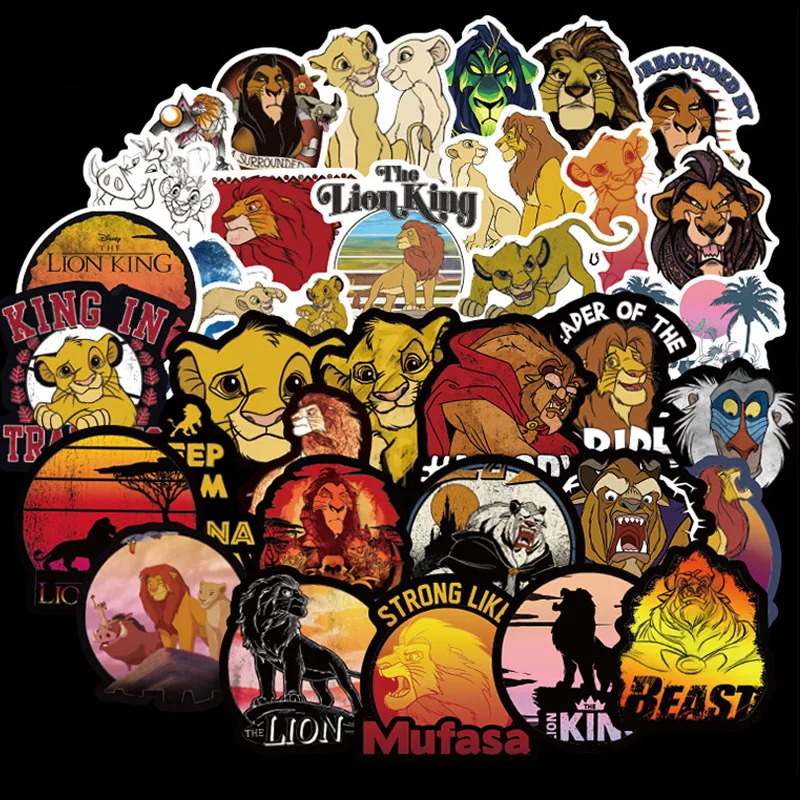 50 шт. стикер Lion king s Simba TIMON PUMBAA наклейки с животными на ноутбук чемодан гитару
