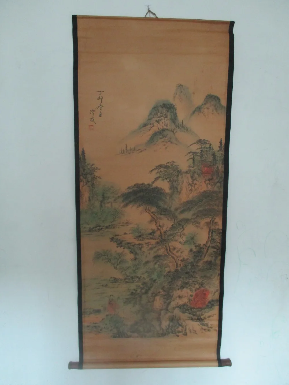 Home wall decoration painting ,Chinese old paper scroll painting Leng mei " mountain" Landscape Painting
Home wall decoration painting ,Chinese old paper scroll painting Leng mei " mountain" Landscape Painting