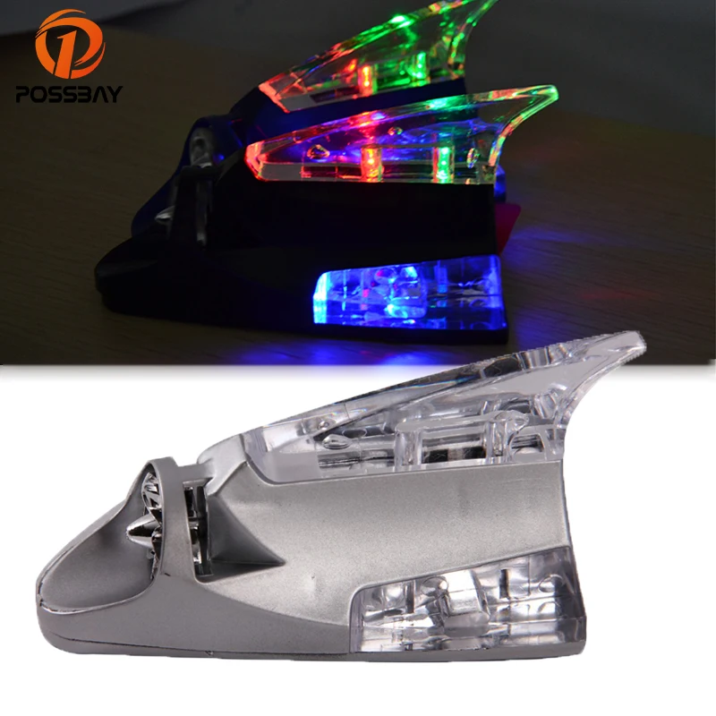 POSSBAY Universal Car Roof Decoration Antenna Silver Roof Wind Power LED Light Aerial Multi-color LED Car Shark Fin Antennas
POSSBAY Universal Car Roof Decoration Antenna Silver Roof Wind Power LED Light Aerial Multi-color LED Car Shark Fin Antennas