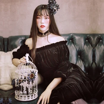 Vintage Palace Princess Dress Butterfly Sleeve Off the Shoulder Retro Lolita Vestidos Femininos Autumn Party Women Dresses
Vintage Palace Princess Dress Butterfly Sleeve Off the Shoulder Retro Lolita Vestidos Femininos Autumn Party Women Dresses