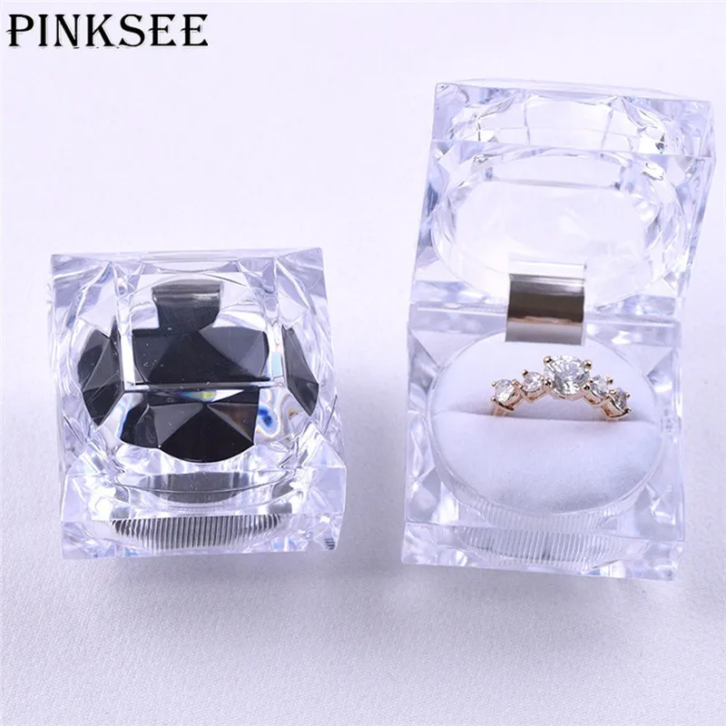 PINKSEE Transparent Rings Earrings Jewelry Box Display Case for Wedding Propose Marriage Accessories Storage Gift Cases
PINKSEE Transparent Rings Earrings Jewelry Box Display Case for Wedding Propose Marriage Accessories Storage Gift Cases