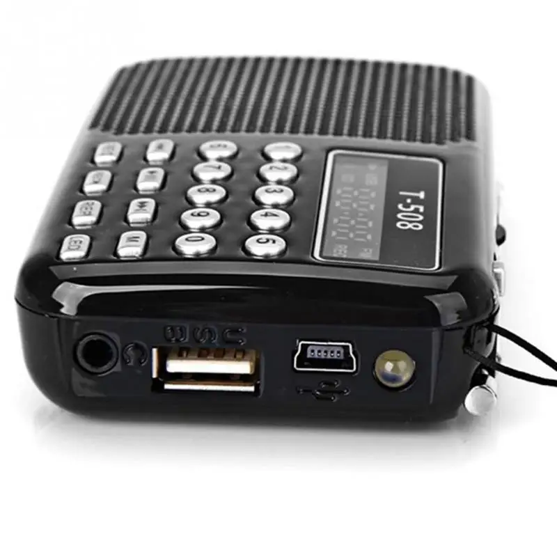 T-508 FM Radio Portable USB TF mirco Card Speaker Digital Multimedia MP3 Music Loudspeaker White Camping Hiking Outdoor
T-508 FM Radio Portable USB TF mirco Card Speaker Digital Multimedia MP3 Music Loudspeaker White Camping Hiking Outdoor