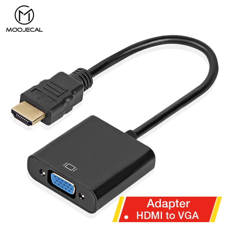 MOOJECAL HDMI to VGA Converter Adapter Cable 1080P Analog to Digital Video Audio Converter for PC Laptop to HDTV Projector
MOOJECAL HDMI to VGA Converter Adapter Cable 1080P Analog to Digital Video Audio Converter for PC Laptop to HDTV Projector