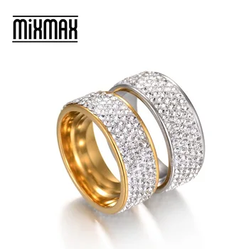 MixMax 20pcs Top Luxurious 5 Rows Rhinestone Clay Silver Color Gold Stainless Steel Rings for Men Women Wedding Jewelry
MixMax 20pcs Top Luxurious 5 Rows Rhinestone Clay Silver Color Gold Stainless Steel Rings for Men Women Wedding Jewelry