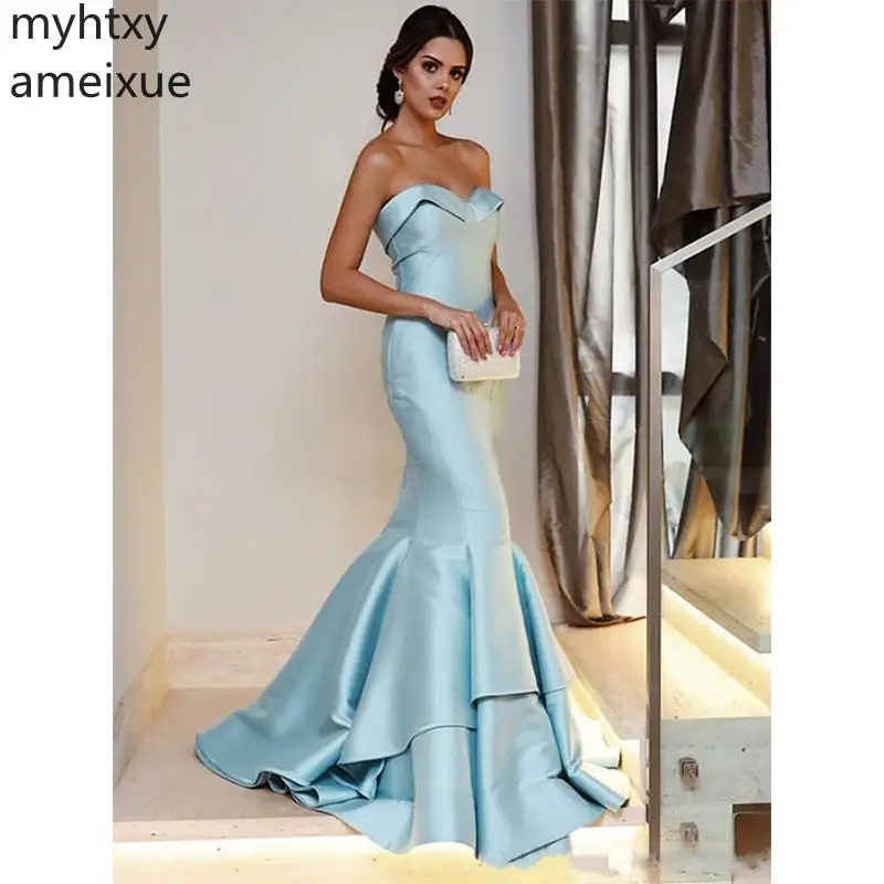 2019 Sweetheart Simple Long Vening Dresses Light Sky Blue Mermaid Special Occasion Dresses Cheap Customized Evening Dresses Long
2019 Sweetheart Simple Long Vening Dresses Light Sky Blue Mermaid Special Occasion Dresses Cheap Customized Evening Dresses Long