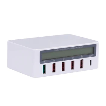 Smart Charging Station with 6 Ports LCD USB Charging Dock QC3.0 Fast Charging Universal Compatibility Charging Station
Smart Charging Station with 6 Ports LCD USB Charging Dock QC3.0 Fast Charging Universal Compatibility Charging Station