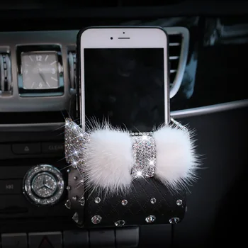 MR TEA Rhinestone Rabbit Fur Car Air Vent Storage Pocket Crystal Bling Bling Cell Phone Holder Bag Carrying Case
MR TEA Rhinestone Rabbit Fur Car Air Vent Storage Pocket Crystal Bling Bling Cell Phone Holder Bag Carrying Case
