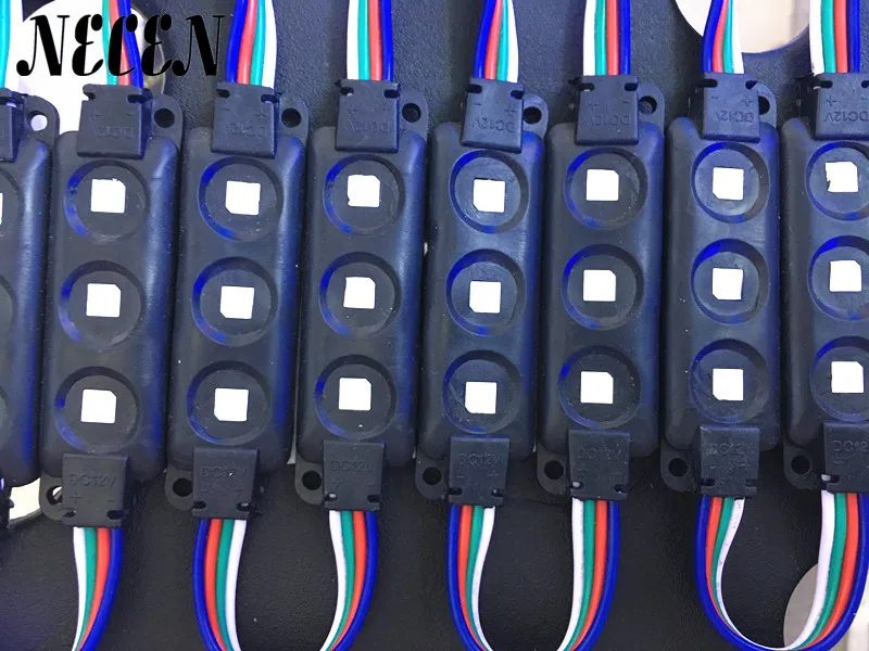 20 pcs/lot LED 5050 3 LED Module 12V Waterproof RGB Color Changeable Led Modules Lighting lnjection Black PCB
20 pcs/lot LED 5050 3 LED Module 12V Waterproof RGB Color Changeable Led Modules Lighting lnjection Black PCB