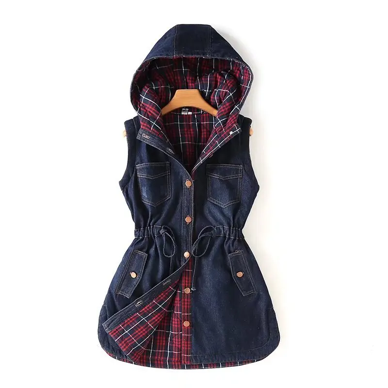 2019 New Women Winter Thick Warm Cowboy Waistcoat Long denim Hooded Single Breasted vest Lined with Cotton fabric Coat Vest
2019 New Women Winter Thick Warm Cowboy Waistcoat Long denim Hooded Single Breasted vest Lined with Cotton fabric Coat Vest