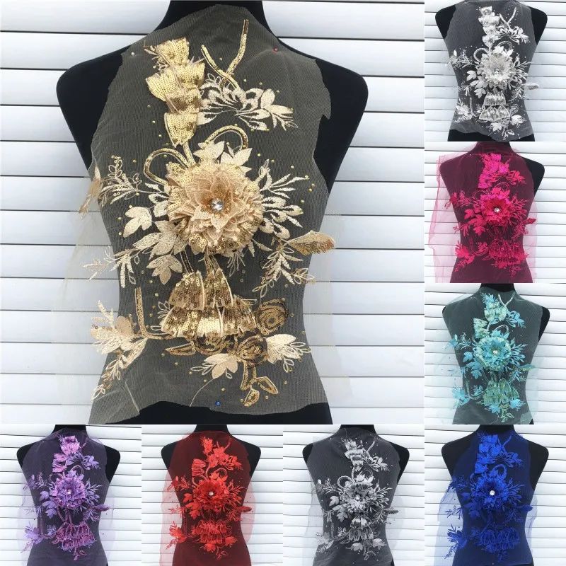 1PC Embroidered 3D Flower Net Lace Sequins Rice Ears Flower Floral Patches Sew-on Appliques For Wedding Dress Decor DIY Material
1PC Embroidered 3D Flower Net Lace Sequins Rice Ears Flower Floral Patches Sew-on Appliques For Wedding Dress Decor DIY Material