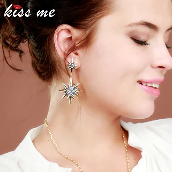 KISS ME New Fashion Rhinestone Star Earrings for Women 2018 Popular Alloy Vintage Drop Earrings Female Statement Jewelry
KISS ME New Fashion Rhinestone Star Earrings for Women 2018 Popular Alloy Vintage Drop Earrings Female Statement Jewelry