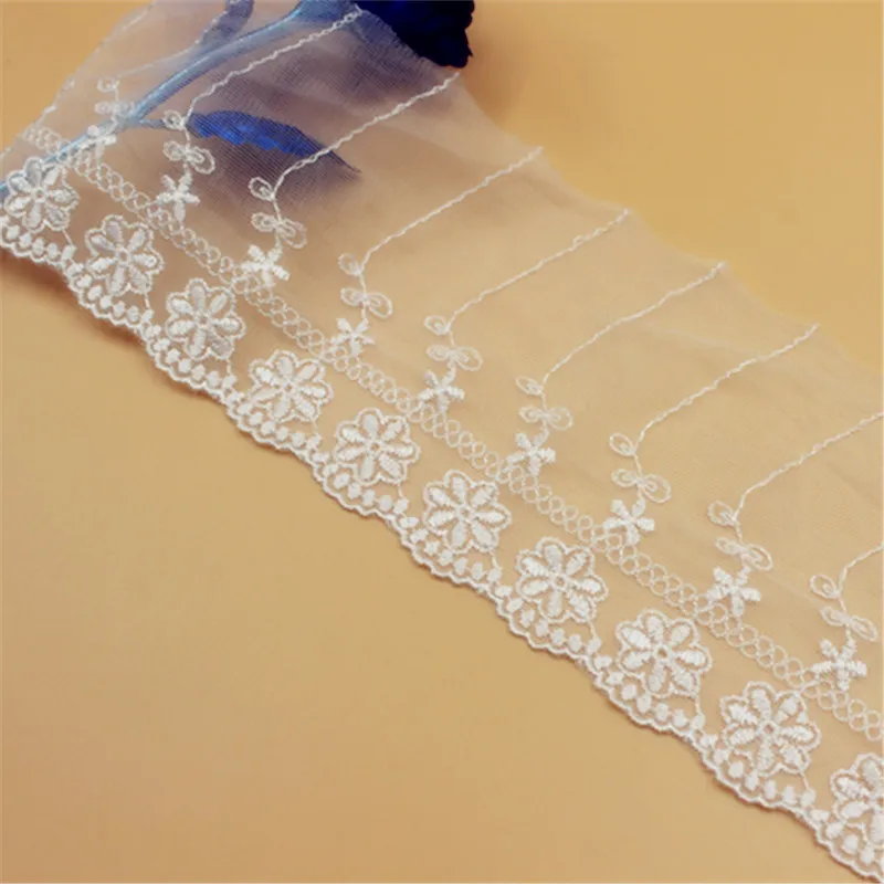 15 yard 10cm 3.93" wide ivory gauze mesh tulle rayon embroidered tapes lace trim ribbon fabric 6951QL4K26
15 yard 10cm 3.93" wide ivory gauze mesh tulle rayon embroidered tapes lace trim ribbon fabric 6951QL4K26