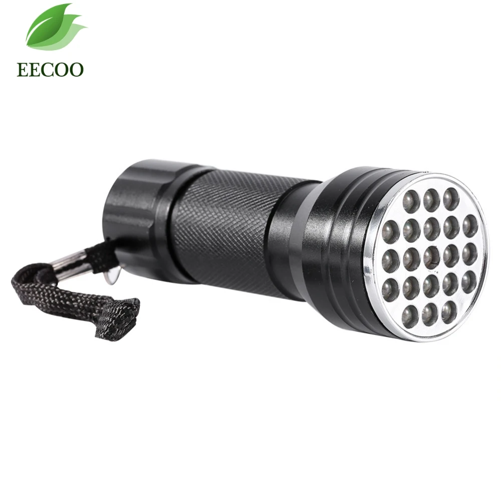 Uv Purple Flashlight 21 Leds 395nm Ultra Violet Flash Lamp Torch Light Lamp Backlight Protable Ultraviolet UV Detection
Uv Purple Flashlight 21 Leds 395nm Ultra Violet Flash Lamp Torch Light Lamp Backlight Protable Ultraviolet UV Detection