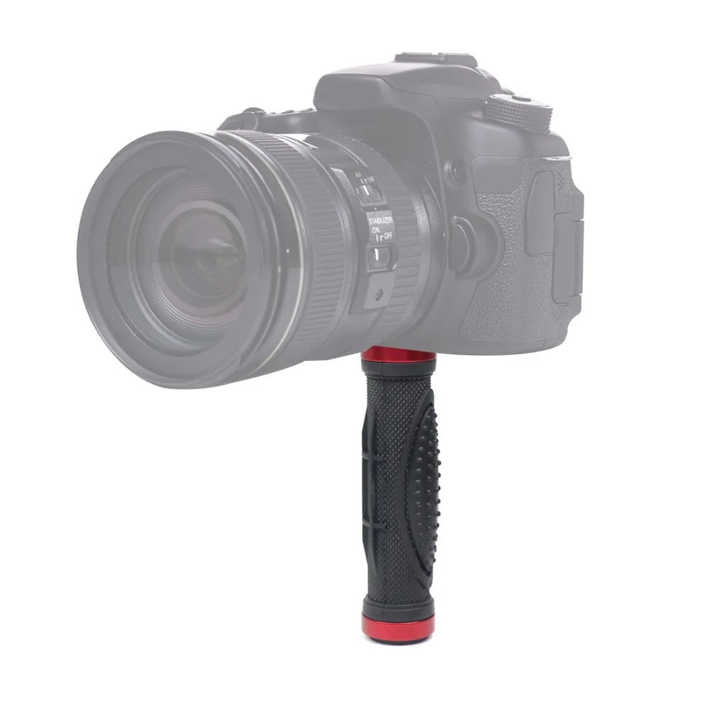 

SLR DSLR Camera Rubber Handle Tripod Holder Small Handheld Stabilizer Flash Bracket Kit with 1/4 Screw Hole Photo Studio Parts