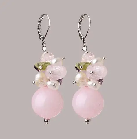 White freshwater pearl Mixes Stone Dangle Earrings Lave back Hook Handmade Perfect Gem Jewelry
White freshwater pearl Mixes Stone Dangle Earrings Lave back Hook Handmade Perfect Gem Jewelry