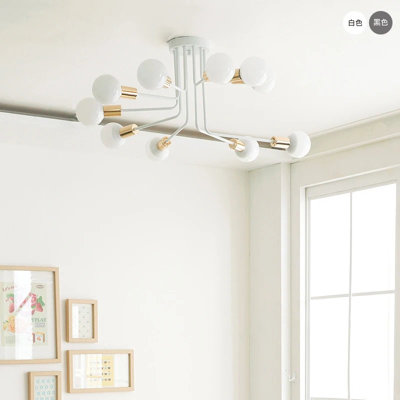 Black White Iron Ceiling Light Fixture Modern Nordic Hanging Lamp Plafon Luminaria Home Decoration Study Living Room Bedroom
Black White Iron Ceiling Light Fixture Modern Nordic Hanging Lamp Plafon Luminaria Home Decoration Study Living Room Bedroom