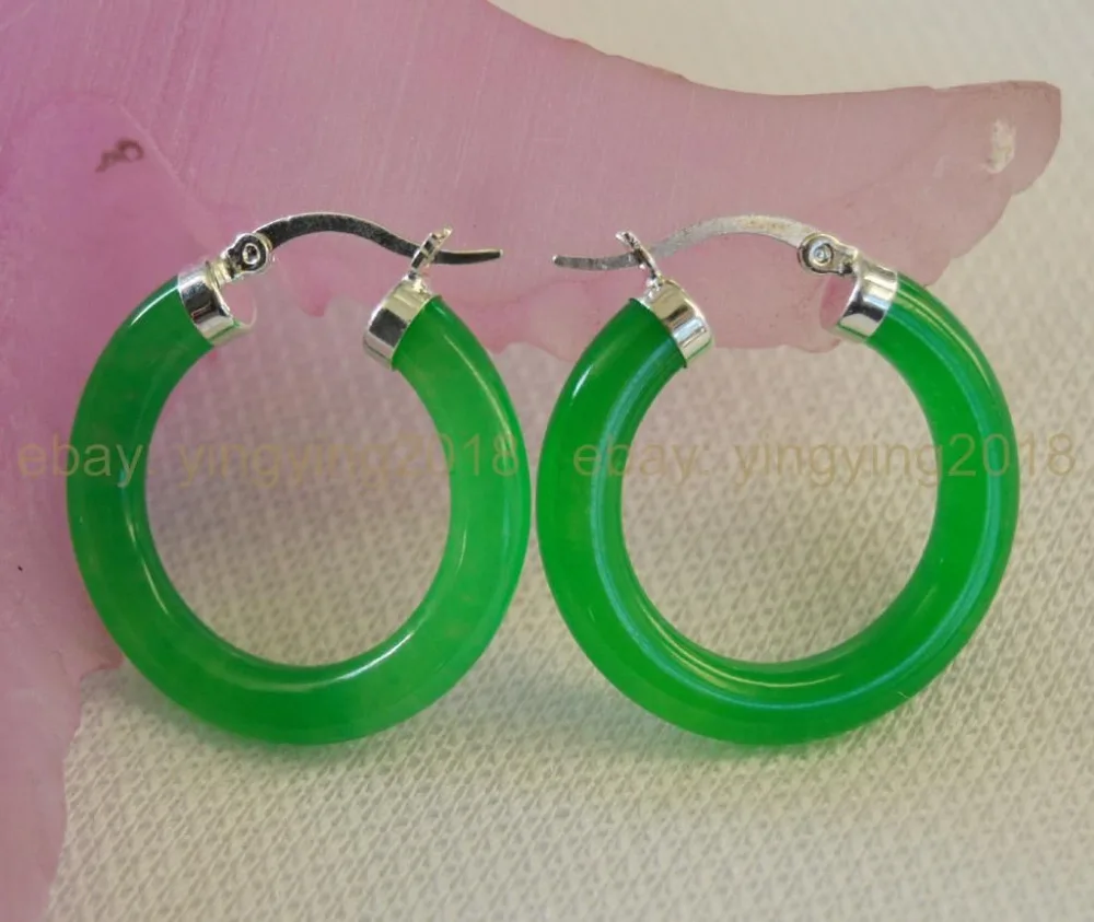 Hot sale Free Shipping>>>>>BEAUTIFUL! GREEN REAL NATURAL GREEN JADE CLICK SILVER HOOK AA
Hot sale Free Shipping>>>>>BEAUTIFUL! GREEN REAL NATURAL GREEN JADE CLICK SILVER HOOK AA
