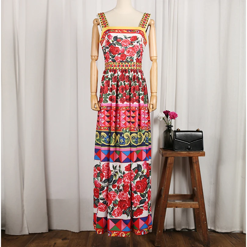 Newest Summer Fashion 2019 Designer Runway Maxi Dress Women's Strap Gorgeous Floral Printed Casual Long Dress
Newest Summer Fashion 2019 Designer Runway Maxi Dress Women's Strap Gorgeous Floral Printed Casual Long Dress