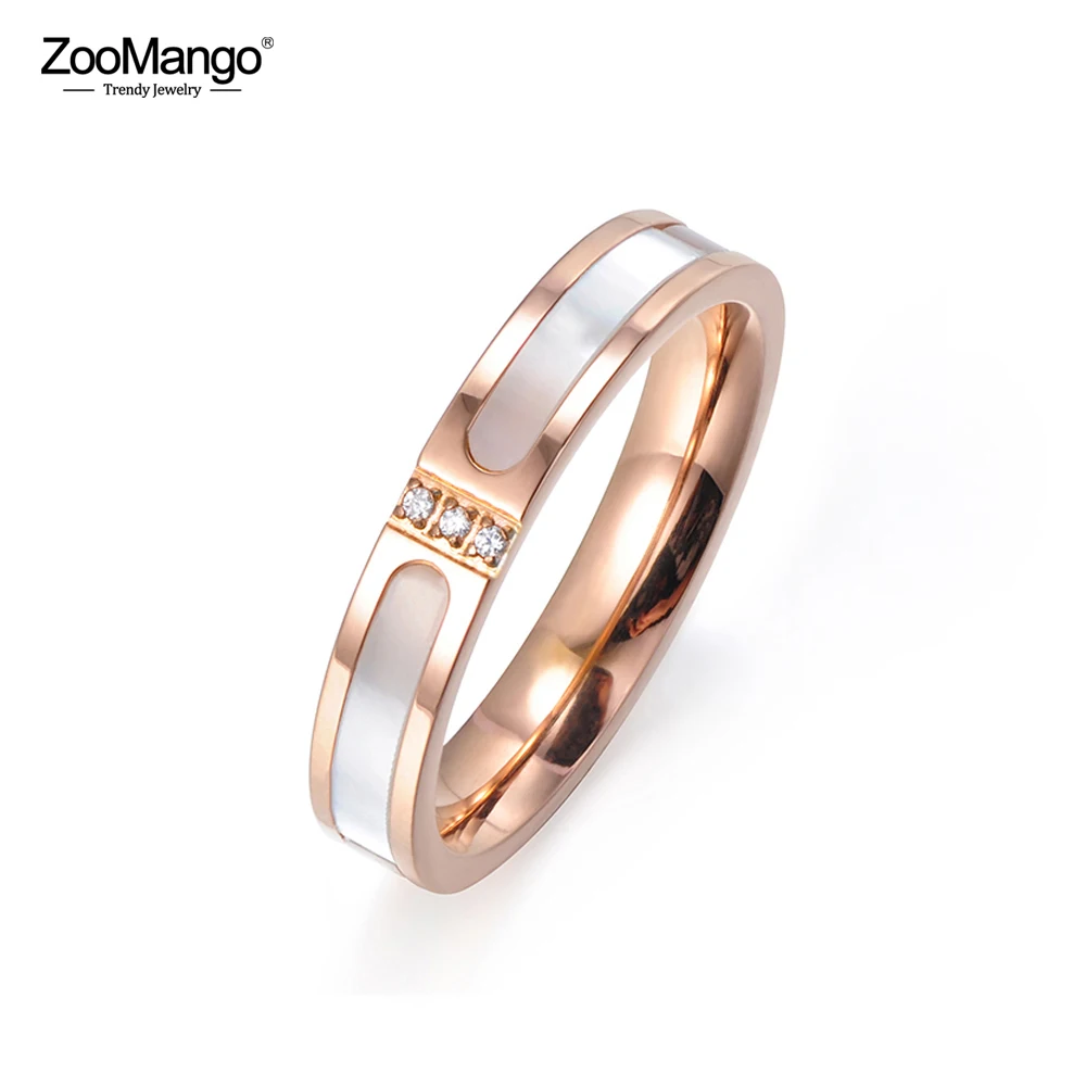 ZooMango Trendy OL Design Rose Gold Mosaic CZ Crystal Titanium Steel Shell Wedding Engagement Rings For Women Gifts ZR17051
ZooMango Trendy OL Design Rose Gold Mosaic CZ Crystal Titanium Steel Shell Wedding Engagement Rings For Women Gifts ZR17051