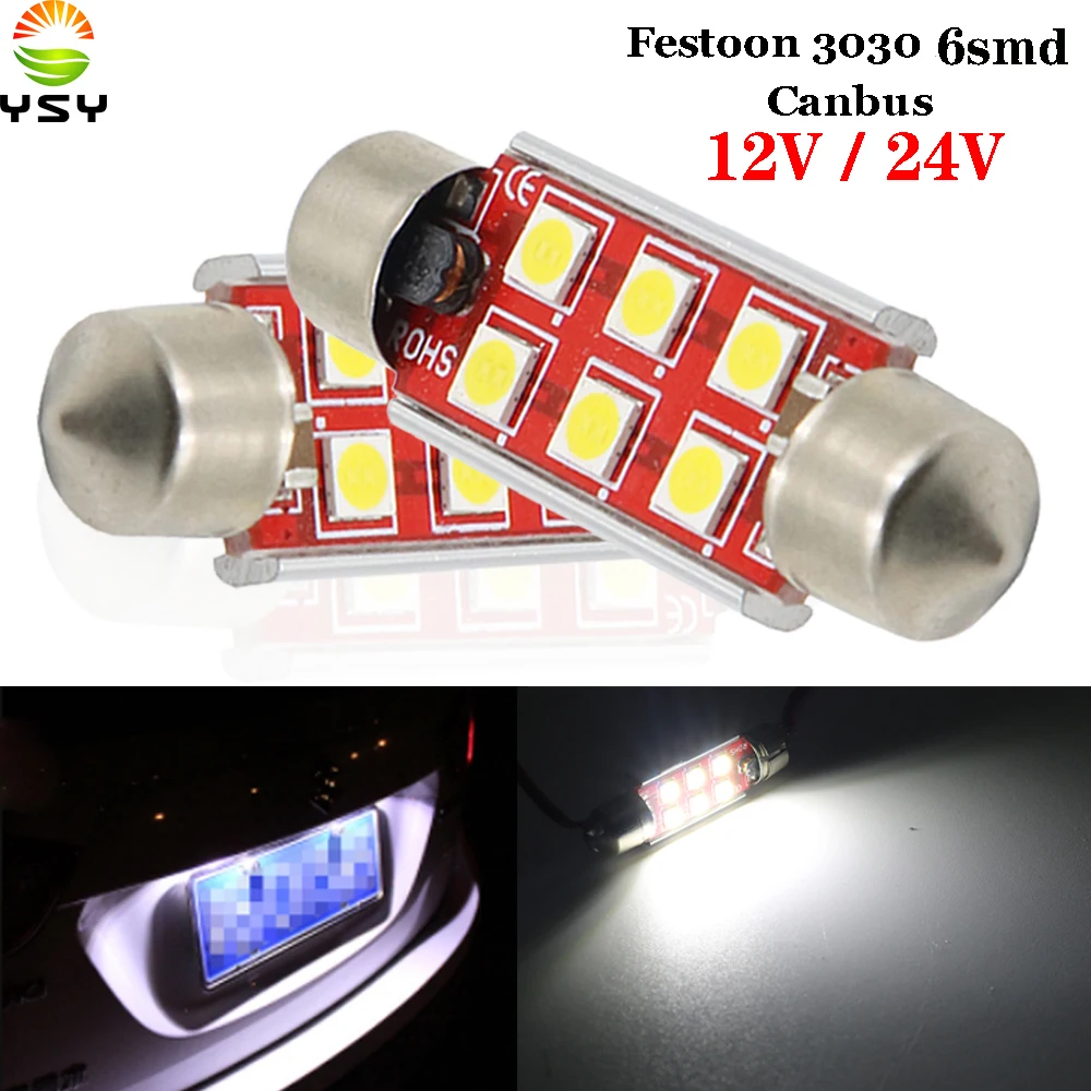 YSY 50X Festoon 31/36/39/41mm LED Bulb C5W C10W Super Bright 3030 6SMD Canbus Error Free Auto Interior Doom Car Styling Lamp
YSY 50X Festoon 31/36/39/41mm LED Bulb C5W C10W Super Bright 3030 6SMD Canbus Error Free Auto Interior Doom Car Styling Lamp