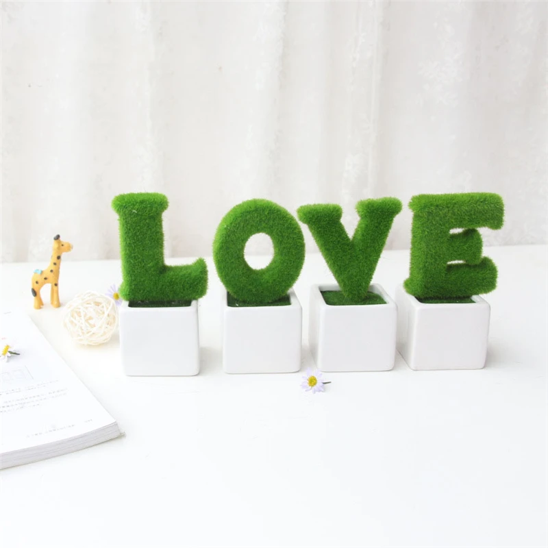 Artificial Plants LOVE Flocking letter happiness tree Artificial flower bonsai set Fake flower craft decoration 4pcs/set AER005
Artificial Plants LOVE Flocking letter happiness tree Artificial flower bonsai set Fake flower craft decoration 4pcs/set AER005