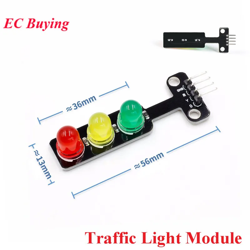 DC 5V Mini Traffic Light LED Display Module 5mm Red Yellow Green For Arduino RGB -Traffic Light For Traffic Light System Model (3)