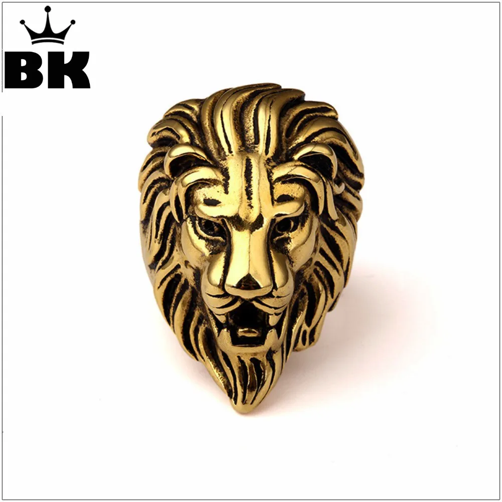 Men's Stainless Steel Rings Punk Rock Fashion Jewelry Vintage Lion Ring chapado en oro Black Ring Men anel masculino
Men's Stainless Steel Rings Punk Rock Fashion Jewelry Vintage Lion Ring chapado en oro Black Ring Men anel masculino