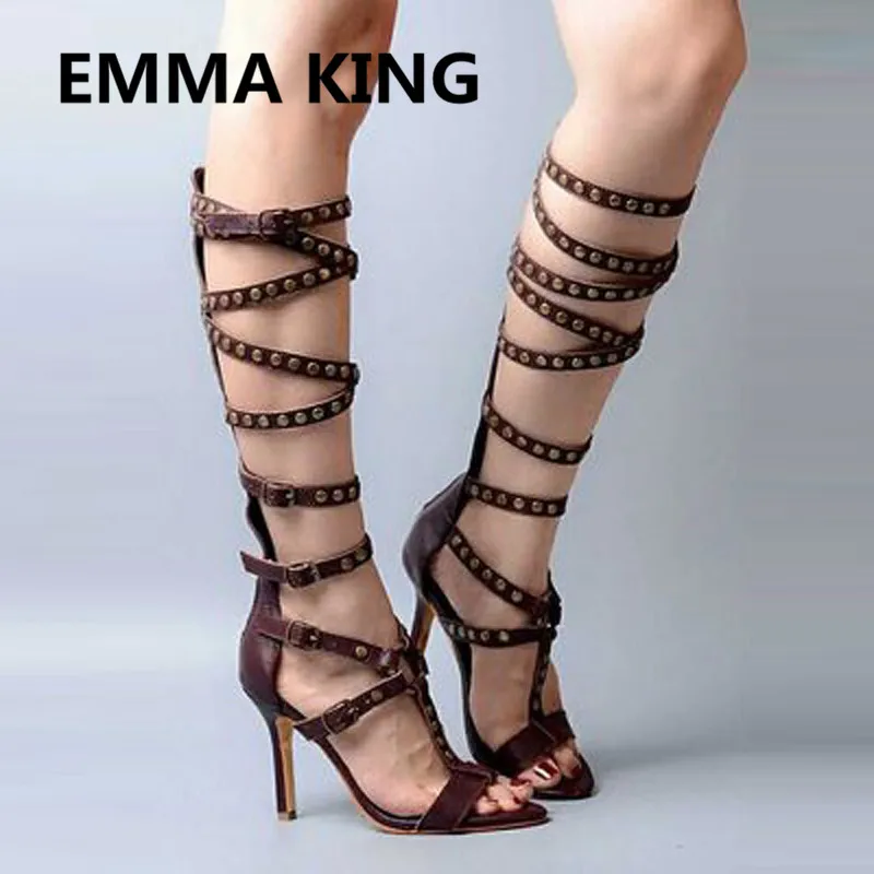 2019 Punk Style Gladiator Knee High Sandals Women Open Toe Cutout Rivets Shoes Woman Summer Boots Sexy Ladies High Heel Sandals
2019 Punk Style Gladiator Knee High Sandals Women Open Toe Cutout Rivets Shoes Woman Summer Boots Sexy Ladies High Heel Sandals