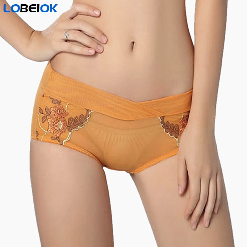 LOBEIOK Mesh breathable sexy low waist briefs embroidery luxury girl or woman underwear M L XL XXL panties
LOBEIOK Mesh breathable sexy low waist briefs embroidery luxury girl or woman underwear M L XL XXL panties