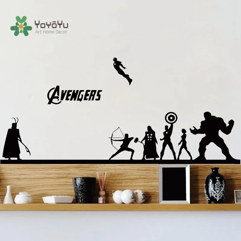 YOYOYU Vinyl Wall Decal Hero Creative Wall Stickers for Kid room Avengers Sticker Iron Man Hulk Captain America wall Decor YO064
YOYOYU Vinyl Wall Decal Hero Creative Wall Stickers for Kid room Avengers Sticker Iron Man Hulk Captain America wall Decor YO064