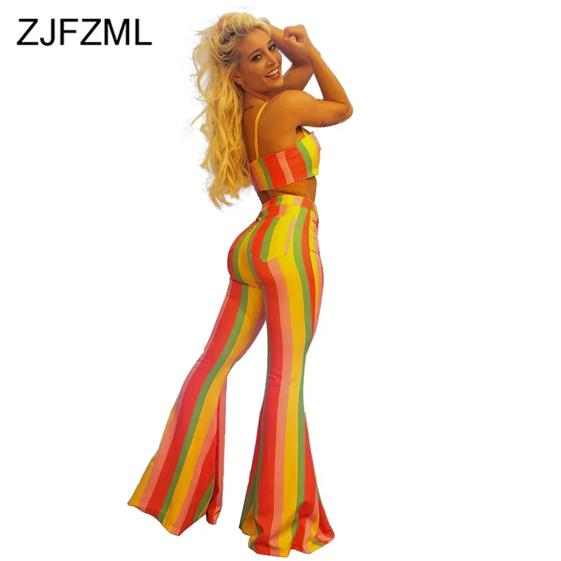 Striped Sexy 2 Piece Festival Clothing Women Spaghetti Strap Crop Tops and Full Length Wide Leg Pants Summer Two Piece Outfits
Striped Sexy 2 Piece Festival Clothing Women Spaghetti Strap Crop Tops and Full Length Wide Leg Pants Summer Two Piece Outfits