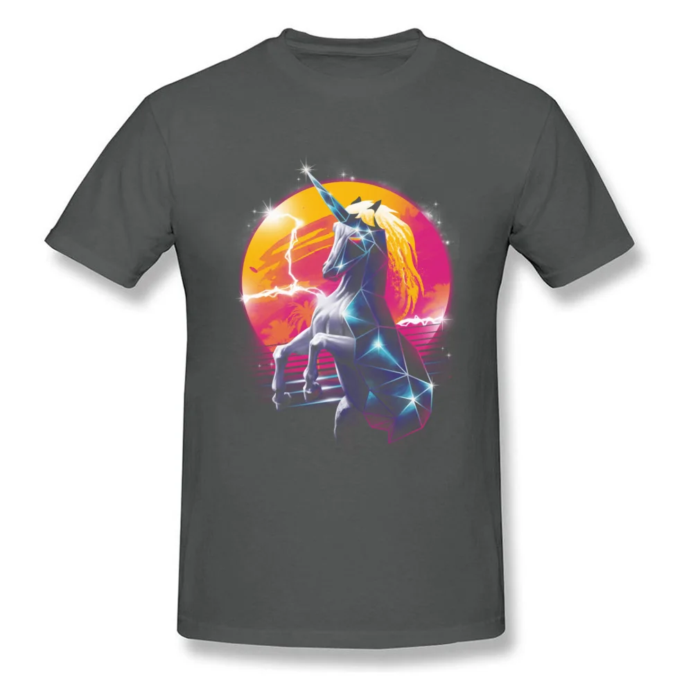 New Arrival Men's Tops & Tees Rad Unicorn Normal Tshirts 100% Cotton Fabric Short Sleeve Fitness Tight T-shirts Crewneck Rad Unicorn carbon